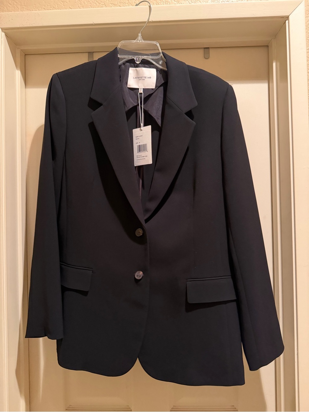 Lafayette 148 New York Black Blazer Size 16 NWT